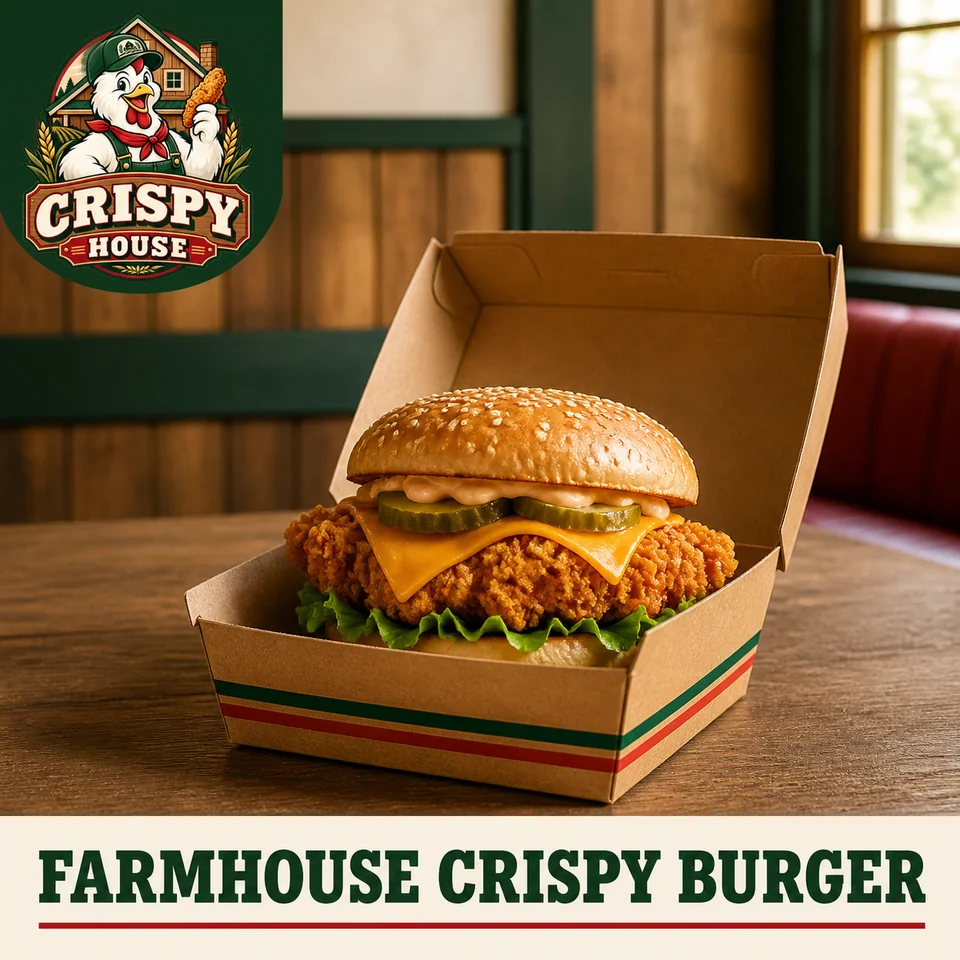 Farmhouse Crispy Burger – Crispy House